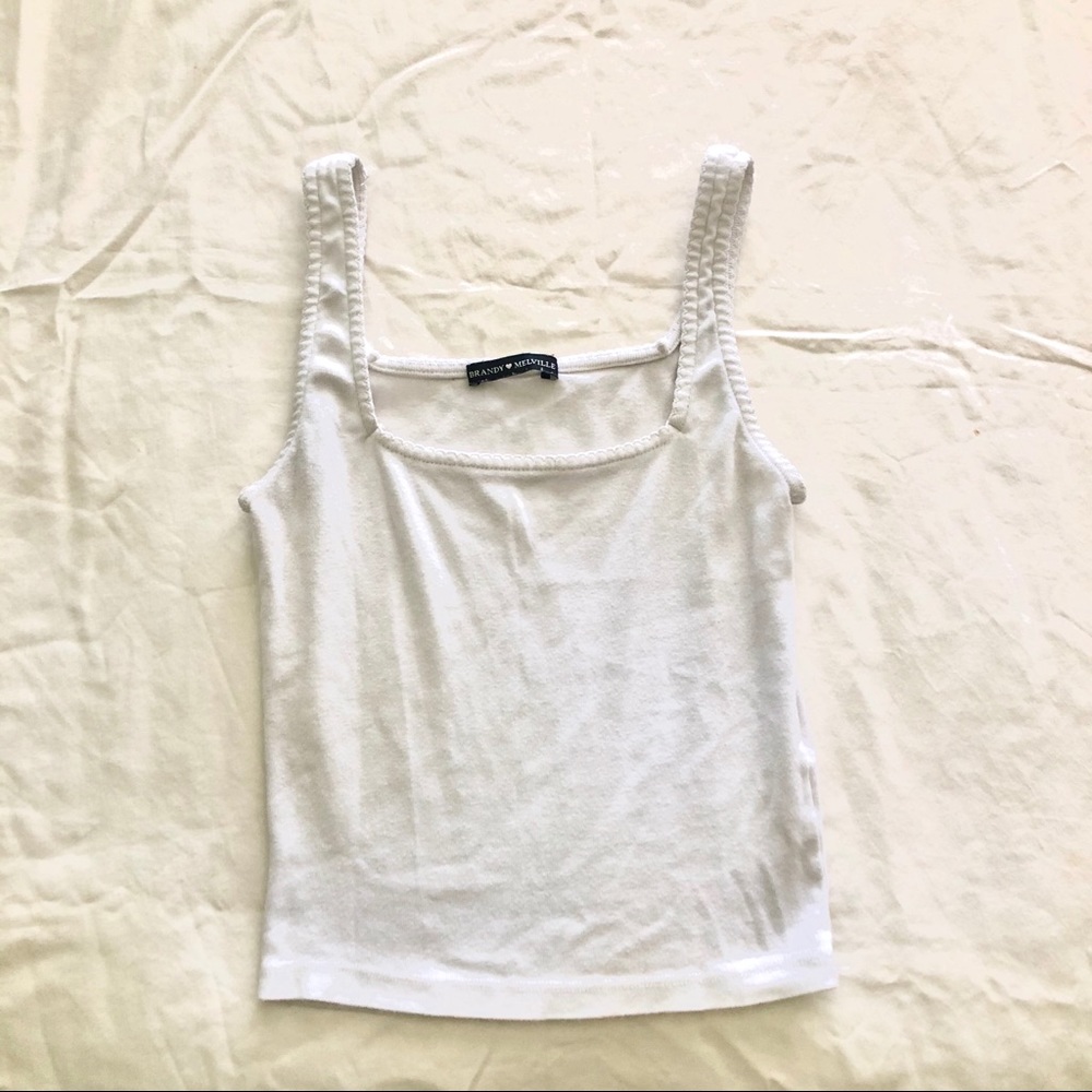 brandy melville white Hannah tank shirt
